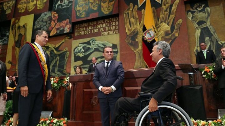As Lenín Moreno takes power in Ecuador, is his “hand outstretched” towards continuity or change?