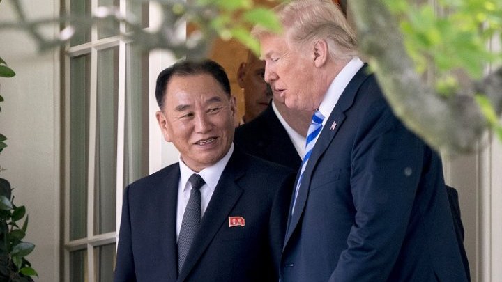 All ready for the wary handshake between Donald Trump and Kim Jong-un 